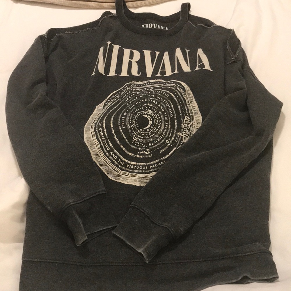 Band sweatshirt with cutout shoulders